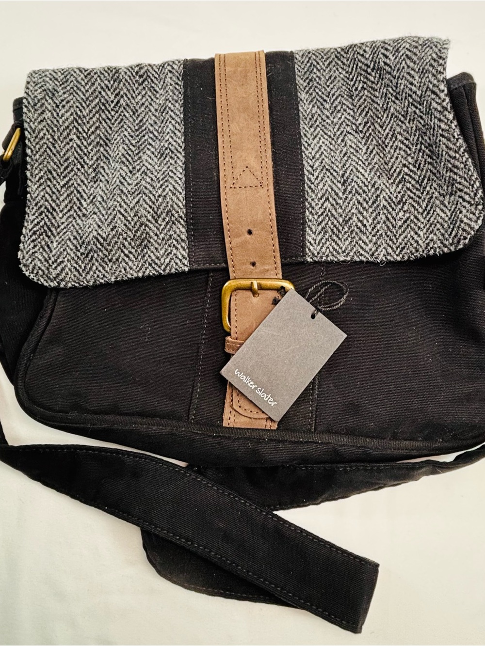 NWT Walker Slater Harris Tweed Crossbody Satchel Bag
